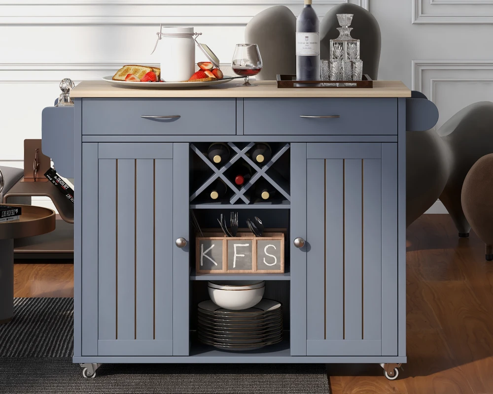 moveable kitchen island with storage