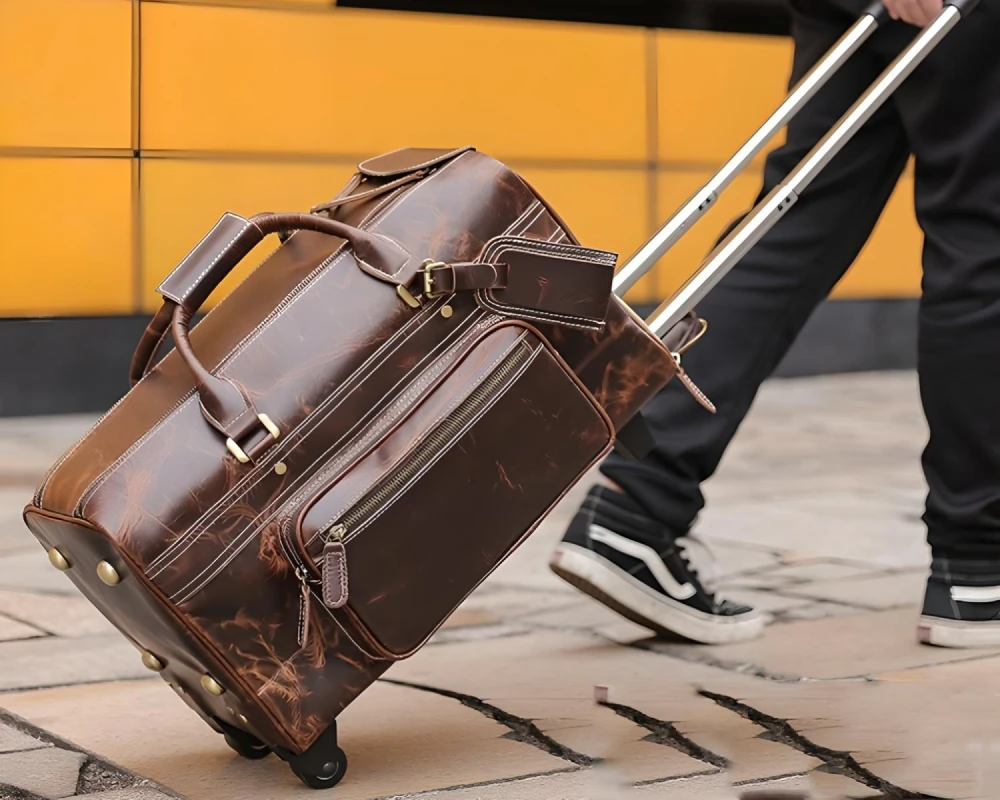 leather carry on bag for men