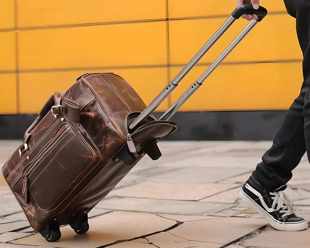 leather carry on bag