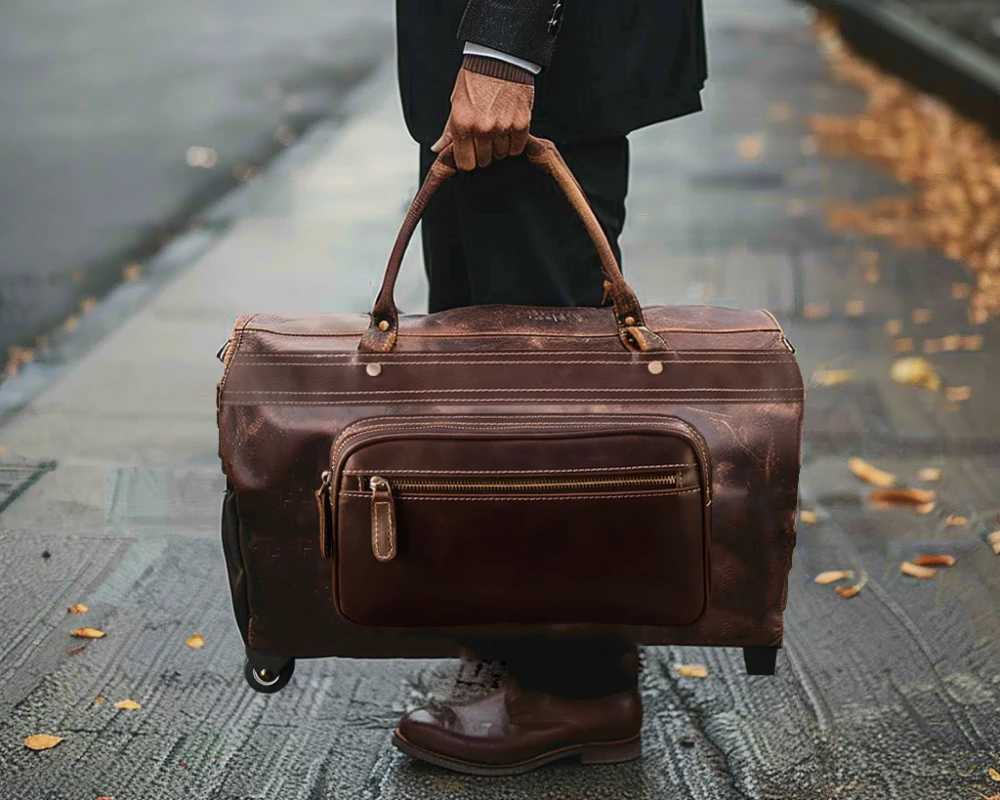 leather carry on bag for men